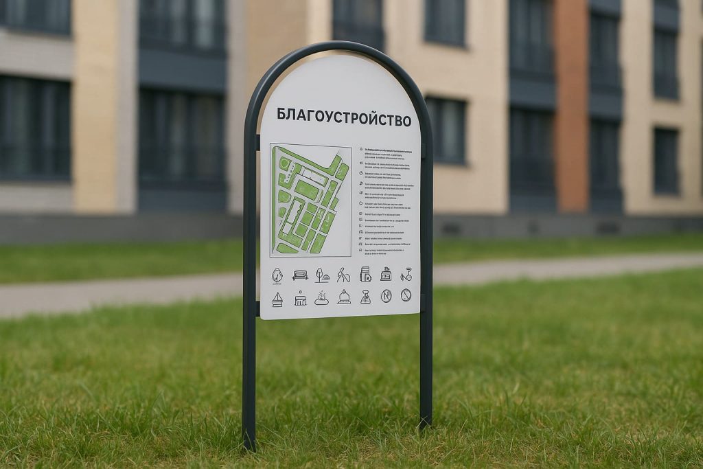 Стенд для ЖК, благоустройства, арочный