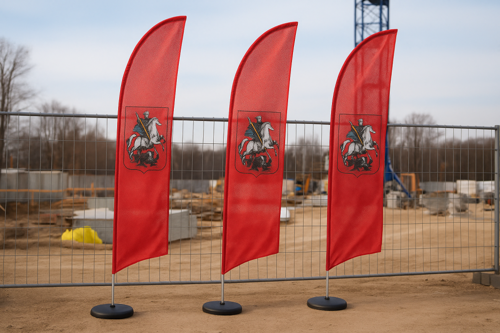 Флаги и брендирование стройплощадки