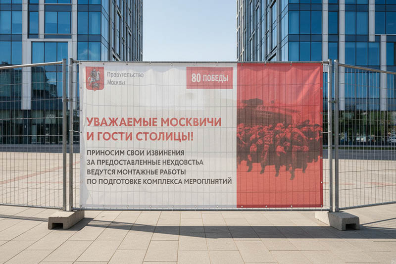 Баннерная сетка на забор